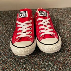 Red Converse All Stars Low tops